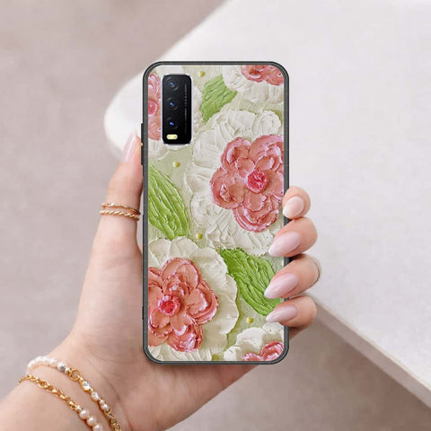 Vivo Y20s Cover - Floral Series 4 - HQ Ultra Shine Premium Infinity Glass Soft Silicon Borders Case