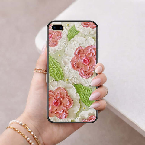 iPhone 8 Plus / 7 Plus - Floral Series 4 - HQ Ultra Shine Premium Infinity Glass Soft Silicon Borders Case