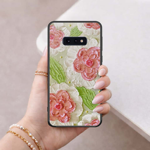 Samsung Galaxy S10e Cover - Floral Series 4 - HQ Ultra Shine Premium Infinity Glass Soft Silicon Borders Case
