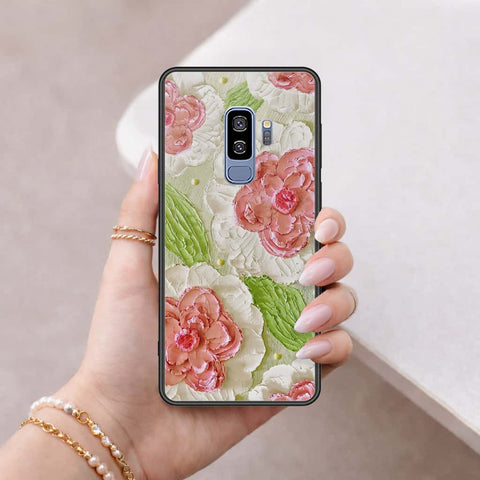Samsung Galaxy S9 Plus Cover - Floral Series 4 - HQ Ultra Shine Premium Infinity Glass Soft Silicon Borders Case