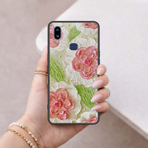 Samsung Galaxy A10s Cover - Floral Series 4 - HQ Ultra Shine Premium Infinity Glass Soft Silicon Borders Case