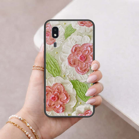 Samsung Galaxy A2 Core Cover - Floral Series 4 - HQ Ultra Shine Premium Infinity Glass Soft Silicon Borders Case