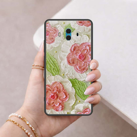 Huawei Mate 10 Cover - Floral Series 4 - HQ Ultra Shine Premium Infinity Glass Soft Silicon Borders Case