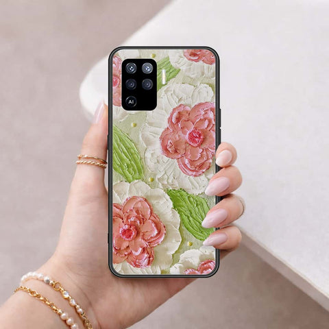 Oppo F19 Pro Cover - Floral Series 4 - HQ Ultra Shine Premium Infinity Glass Soft Silicon Borders Case