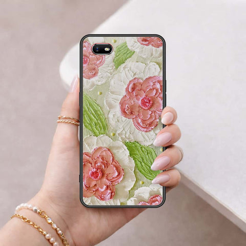 Oppo A1k Cover - Floral Series 4 - HQ Ultra Shine Premium Infinity Glass Soft Silicon Borders Case
