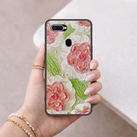 Oppo F9 / F9 Pro Cover - Floral Series 4 - HQ Ultra Shine Premium Infinity Glass Soft Silicon Borders Case
