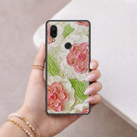 Xiaomi Redmi 7 Cover - Floral Series 4 - HQ Ultra Shine Premium Infinity Glass Soft Silicon Borders Case
