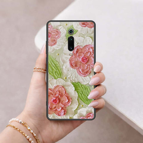 Xiaomi Mi 9T Cover - Floral Series 4 - HQ Ultra Shine Premium Infinity Glass Soft Silicon Borders Case