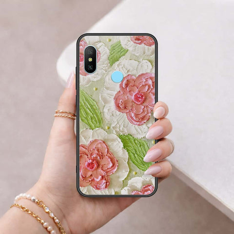 Xiaomi Mi A2 Cover - Floral Series 4 - HQ Ultra Shine Premium Infinity Glass Soft Silicon Borders Case