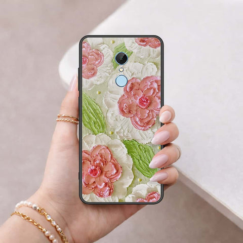 Xiaomi Redmi 5 Cover - Floral Series 4 - HQ Ultra Shine Premium Infinity Glass Soft Silicon Borders Case