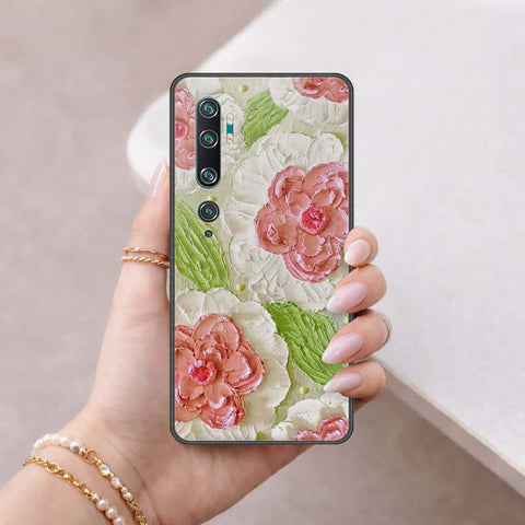 Xiaomi Mi CC9 Pro Cover - Floral Series 4 - HQ Ultra Shine Premium Infinity Glass Soft Silicon Borders Case