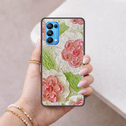 Oppo Reno 5 Pro 5G Cover - Floral Series 4 - HQ Ultra Shine Premium Infinity Glass Soft Silicon Borders Case