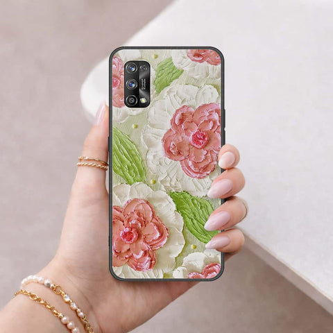 Realme 7 Pro Cover - Floral Series 4 - HQ Ultra Shine Premium Infinity Glass Soft Silicon Borders Case