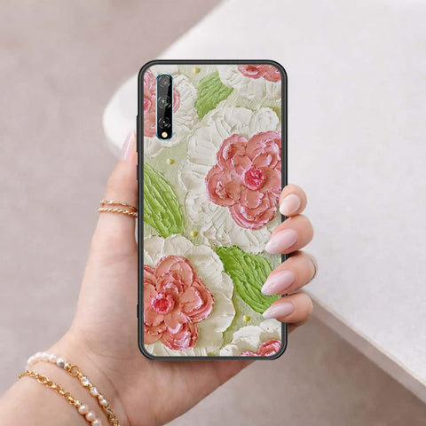 Huawei Y8p Cover - Floral Series 4 - HQ Ultra Shine Premium Infinity Glass Soft Silicon Borders Case