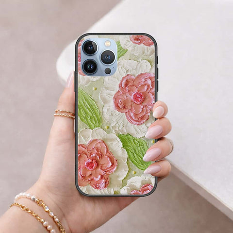 iPhone 13 Pro Max Cover - Floral Series 4 - HQ Ultra Shine Premium Infinity Glass Soft Silicon Borders Case