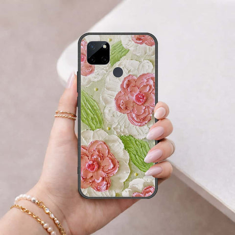 Realme C21Y Cover - Floral Series 4 - HQ Ultra Shine Premium Infinity Glass Soft Silicon Borders Case