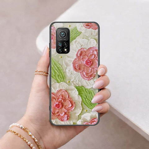 Xiaomi Mi 10T Cover - Floral Series 4 - HQ Ultra Shine Premium Infinity Glass Soft Silicon Borders Case