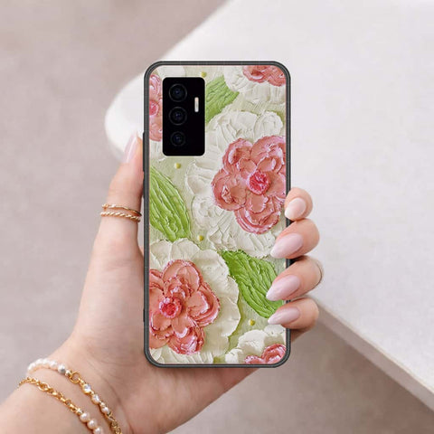 Vivo V23e Cover - Floral Series 4 - HQ Ultra Shine Premium Infinity Glass Soft Silicon Borders Case