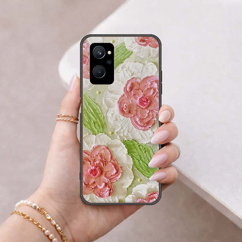Realme 9i Cover - Floral Series 4 - HQ Ultra Shine Premium Infinity Glass Soft Silicon Borders Case