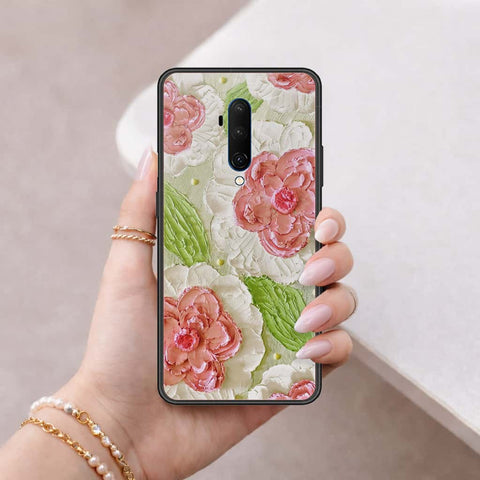 OnePlus 7T Pro Cover - Floral Series 4 - HQ Ultra Shine Premium Infinity Glass Soft Silicon Borders Case