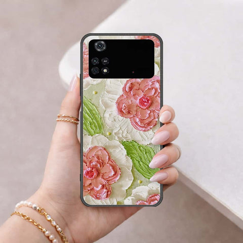 Xiaomi Poco M4 Pro Cover - Floral Series 4 - HQ Ultra Shine Premium Infinity Glass Soft Silicon Borders Case