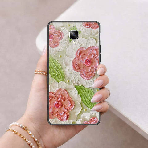 OnePlus 3 Cover - Floral Series 4 - HQ Ultra Shine Premium Infinity Glass Soft Silicon Borders Case