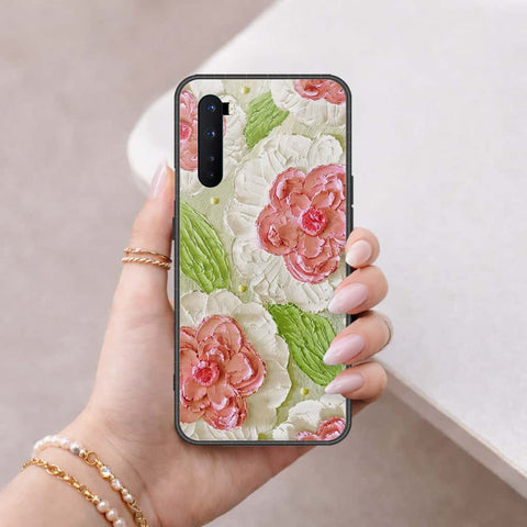 OnePlus Nord Cover - Floral Series 4 - HQ Ultra Shine Premium Infinity Glass Soft Silicon Borders Case