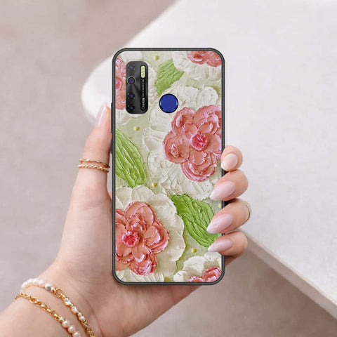 Tecno Camon 15 Air Cover - Floral Series 4 - HQ Ultra Shine Premium Infinity Glass Soft Silicon Borders Case
