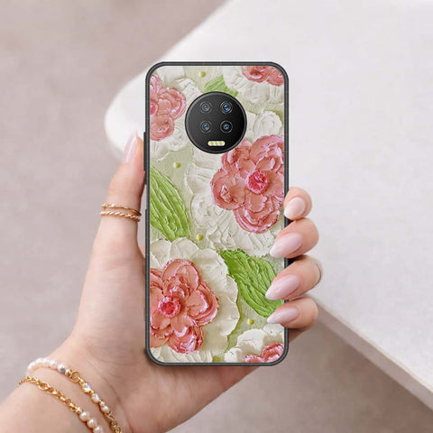 Infinix Note 7 Cover - Floral Series 4 - HQ Ultra Shine Premium Infinity Glass Soft Silicon Borders Case