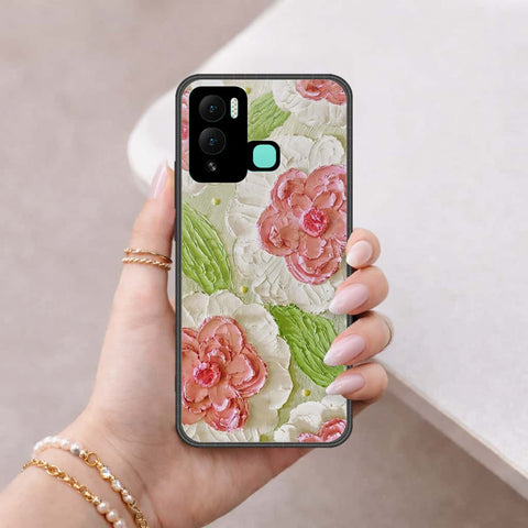 Infinix Hot 12 Play Cover - Floral Series 4 - HQ Ultra Shine Premium Infinity Glass Soft Silicon Borders Case