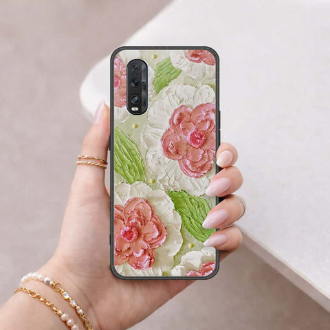 Oppo Find X2 Cover - Floral Series 4 - HQ Ultra Shine Premium Infinity Glass Soft Silicon Borders Case