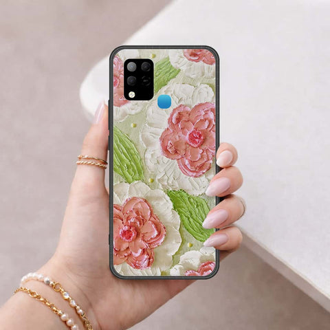 Infinix Hot 10s Cover - Floral Series 4 - HQ Ultra Shine Premium Infinity Glass Soft Silicon Borders Case