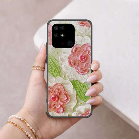 Xiaomi Redmi 10A Cover - Floral Series 4 - HQ Ultra Shine Premium Infinity Glass Soft Silicon Borders Case