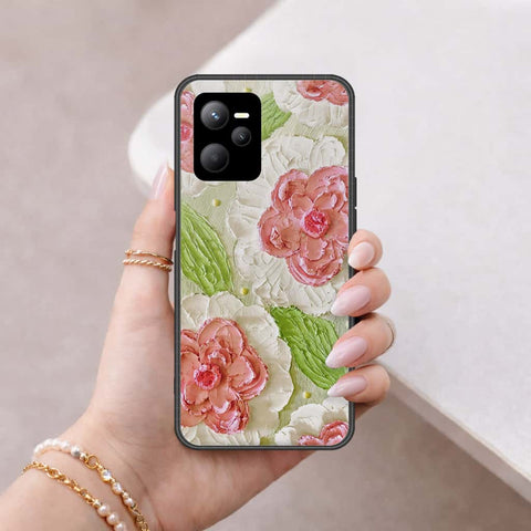 Realme V25 Cover - Floral Series 4 - HQ Ultra Shine Premium Infinity Glass Soft Silicon Borders Case