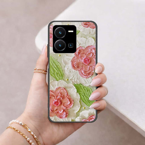 Vivo Y35 4G Cover - Floral Series 4 - HQ Ultra Shine Premium Infinity Glass Soft Silicon Borders Case