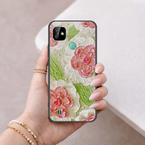 Infinix Smart HD 2021 Cover - Floral Series 4 - HQ Ultra Shine Premium Infinity Glass Soft Silicon Borders Case
