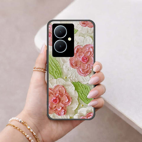 Vivo Y78 Plus 5G Cover - Floral Series 4 - HQ Ultra Shine Premium Infinity Glass Soft Silicon Borders Case