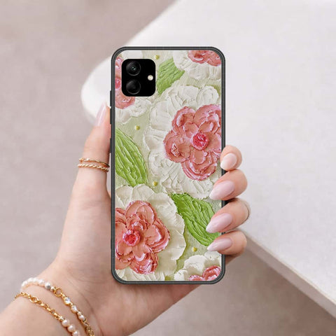 Samsung Galaxy F17 Cover - Floral Series 4 - HQ Ultra Shine Premium Infinity Glass Soft Silicon Borders Case