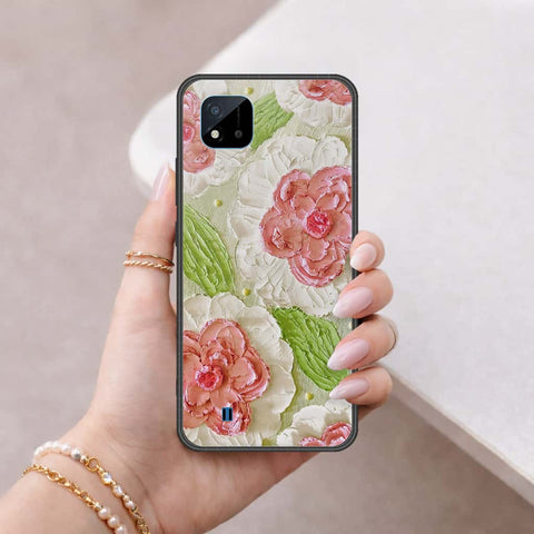 Realme C20 Cover - Floral Series 4 - HQ Ultra Shine Premium Infinity Glass Soft Silicon Borders Case