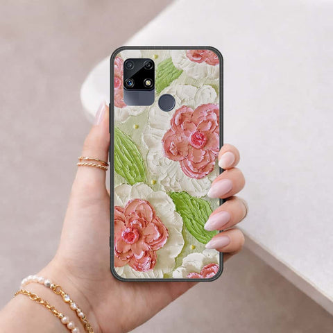Realme Narzo 30 Cover - Floral Series 4 - HQ Ultra Shine Premium Infinity Glass Soft Silicon Borders Case