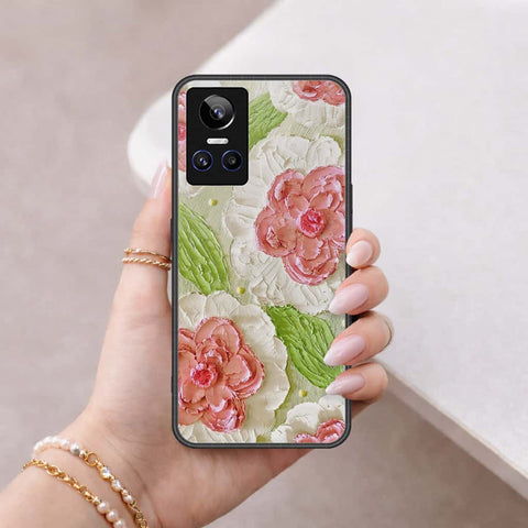 Realme GT Neo 3 Cover - Floral Series 4 - HQ Ultra Shine Premium Infinity Glass Soft Silicon Borders Case