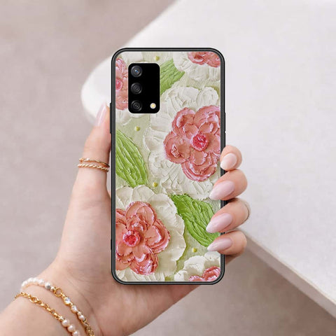 Oppo A74 Cover - Floral Series 4 - HQ Ultra Shine Premium Infinity Glass Soft Silicon Borders Case