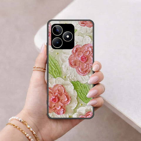 Realme Narzo N53 Cover - Floral Series 4 - HQ Ultra Shine Premium Infinity Glass Soft Silicon Borders Case