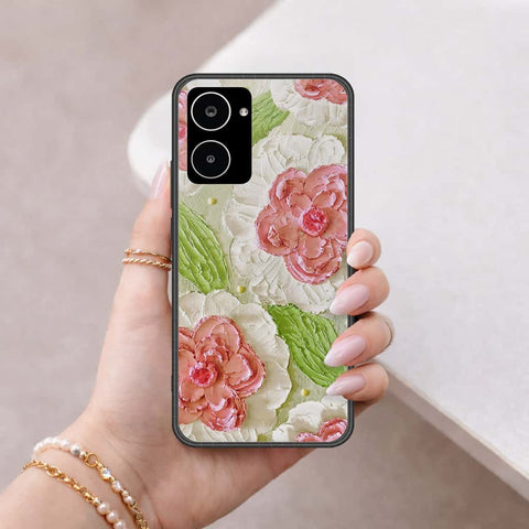 Realme 10 Cover - Floral Series 4 - HQ Ultra Shine Premium Infinity Glass Soft Silicon Borders Case