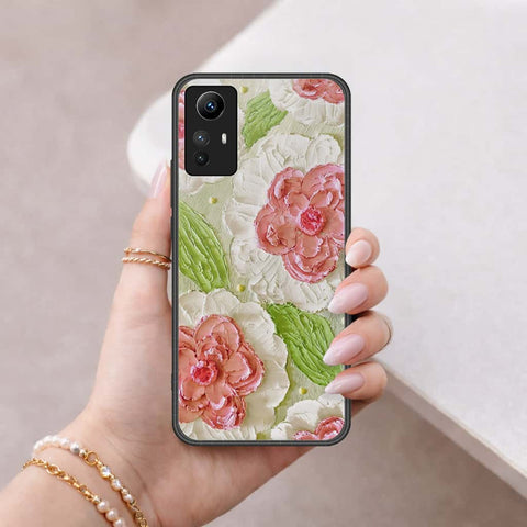 Xiaomi Redmi Note 12S Cover - Floral Series 4 - HQ Ultra Shine Premium Infinity Glass Soft Silicon Borders Case