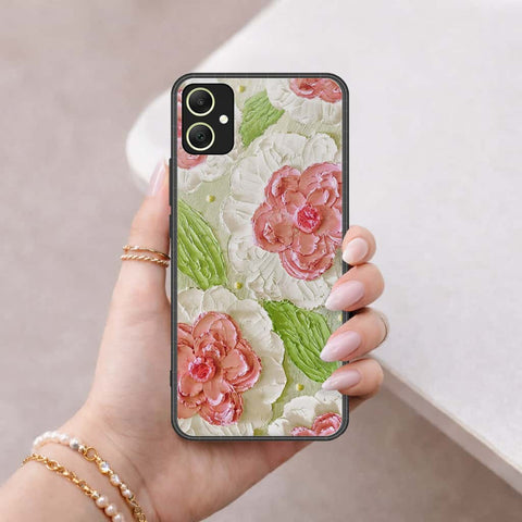 Samsung Galaxy M05 Cover - Floral Series 4 - HQ Ultra Shine Premium Infinity Glass Soft Silicon Borders Case