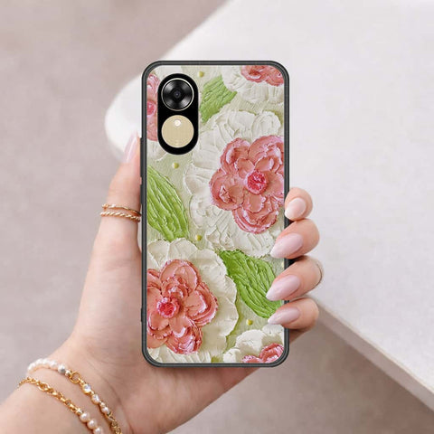 Oppo A17k Cover - Floral Series 4 - HQ Ultra Shine Premium Infinity Glass Soft Silicon Borders Case