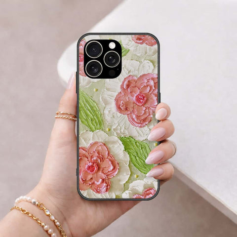 IPhone 15 Pro Cover - Floral Series 4 - HQ Ultra Shine Premium Infinity Glass Soft Silicon Borders Case