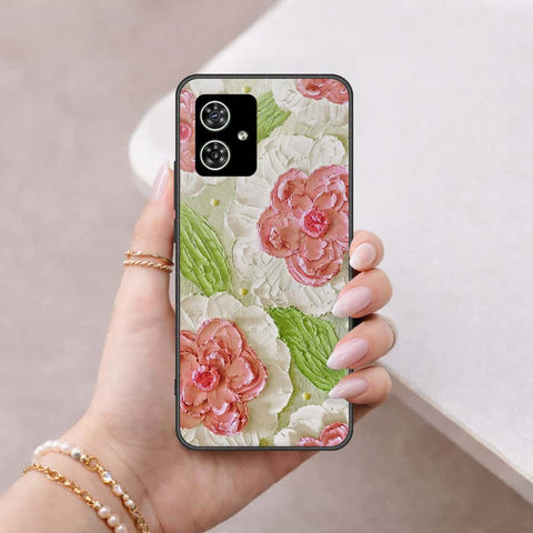Motorola Moto G54 Cover - Floral Series 4 - HQ Ultra Shine Premium Infinity Glass Soft Silicon Borders Case