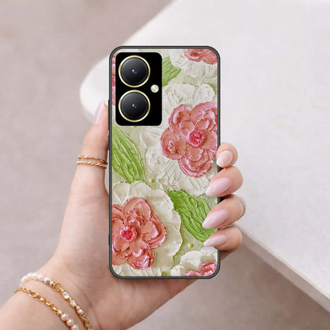 Vivo Y35 Plus Cover - Floral Series 4 - HQ Ultra Shine Premium Infinity Glass Soft Silicon Borders Case